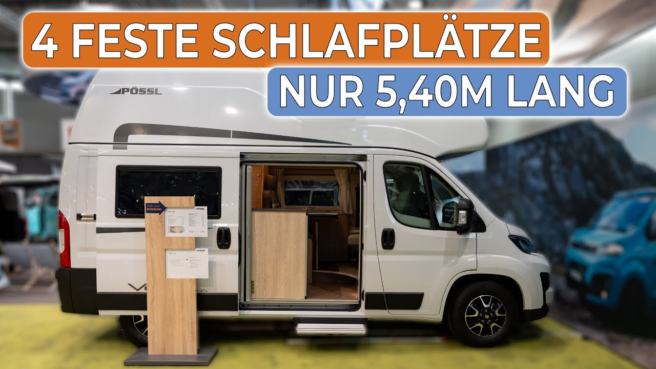 4 Schlafplätze OHNE Umbau - auf nur 5,40m Länge - Pössl Vario 545 - ab 63.599,- €