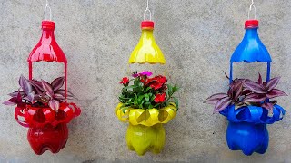 Recycle Plastic Bottles into Beautiful Hanging Flower Pots For Your Garden