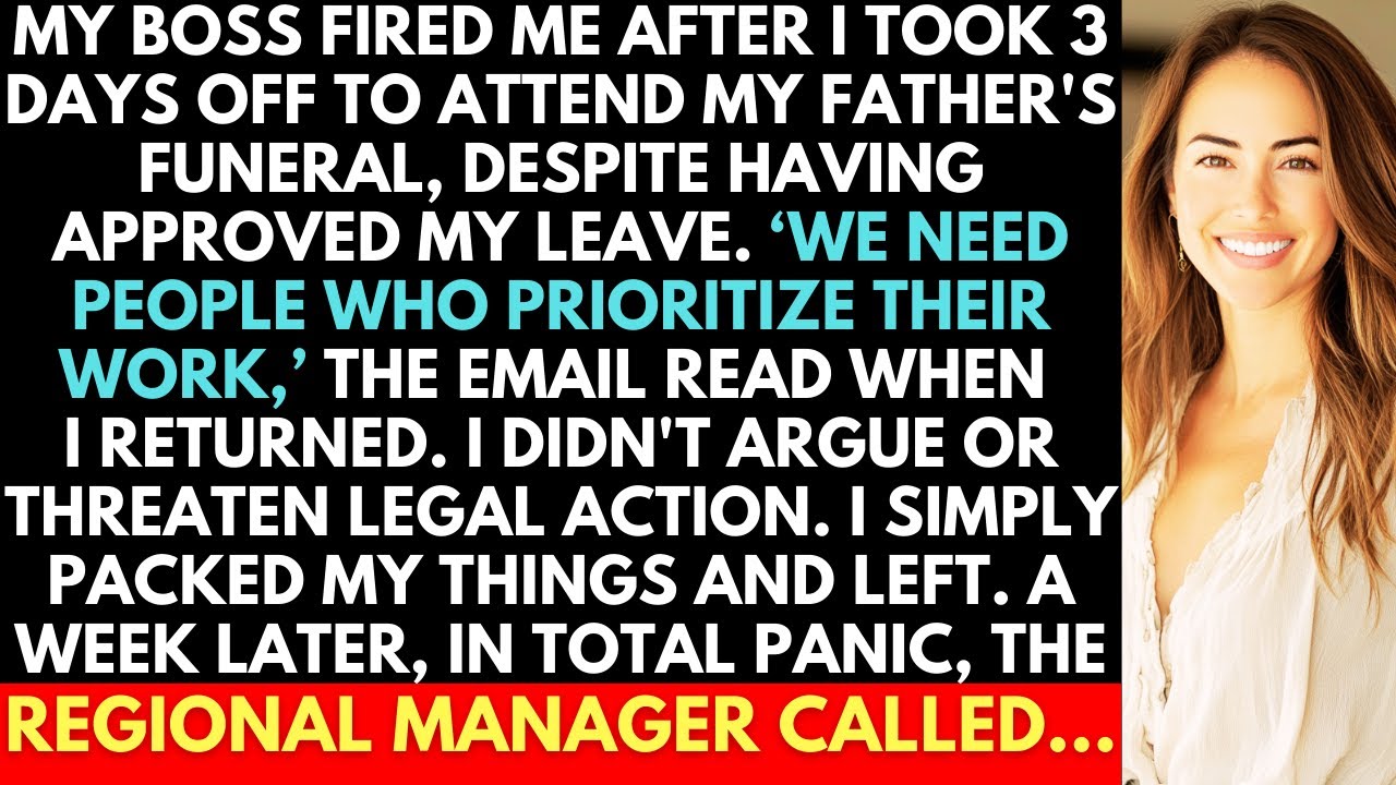 Outline Video My Boss Fired Me After I Took 3 Days Off To Attend My Father's Funeral, Despite Approving My Leave.