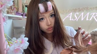 ASMR 💆🏻‍♀️🪮 bestfriend plays with your hair at sleepover roleplay | personal attention | haircut