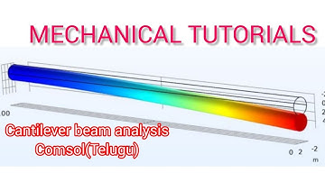 Cantilever beam analysis using comsol | #comsol #tutorial #telugu #mechanical #design #analysis