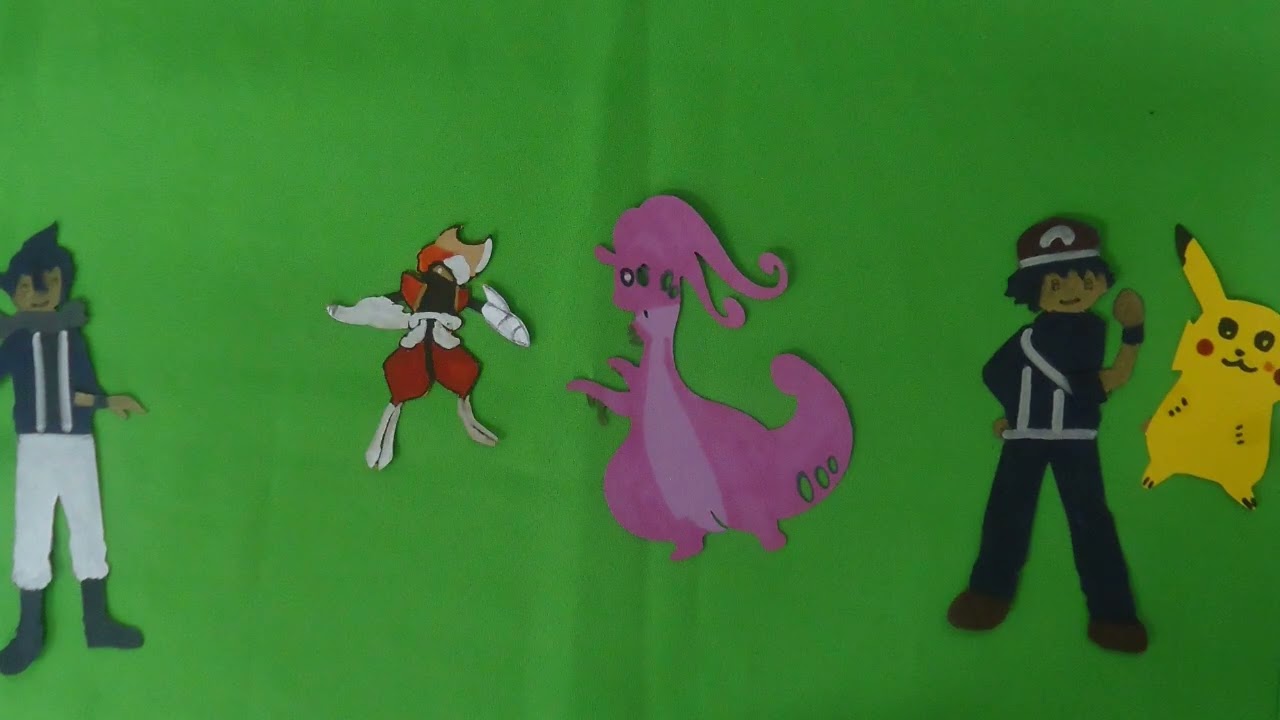 Sean's Cutout Animation: Epic Pokemon Battle