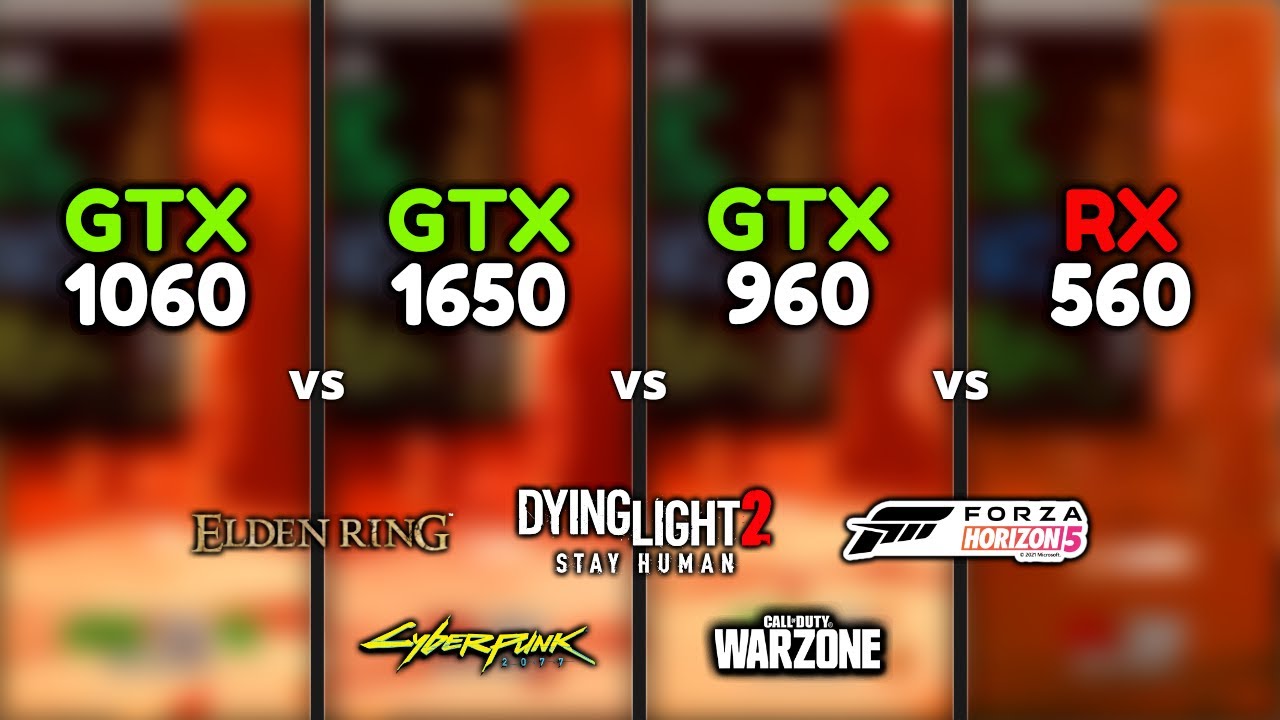 GTX 1060 vs 1650 vs 960 vs RX 560 | 9 Games Tested - YouTube