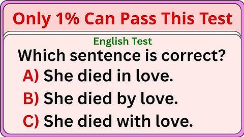 English Grammar Quiz Challenge | E 4 English | Only 1% Can Pass This Test 