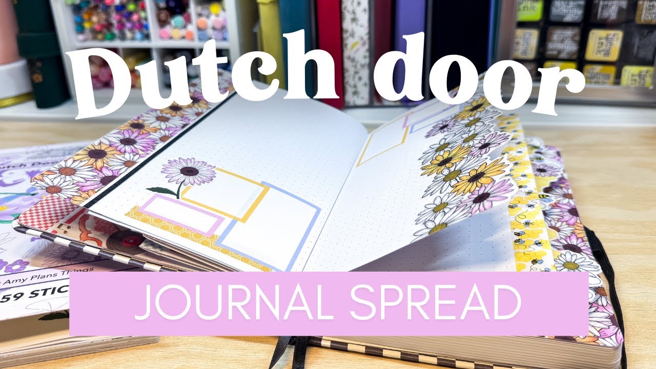 EASY Dutch Doors in my creative journal using a sticker book MADE for Dutch Doors