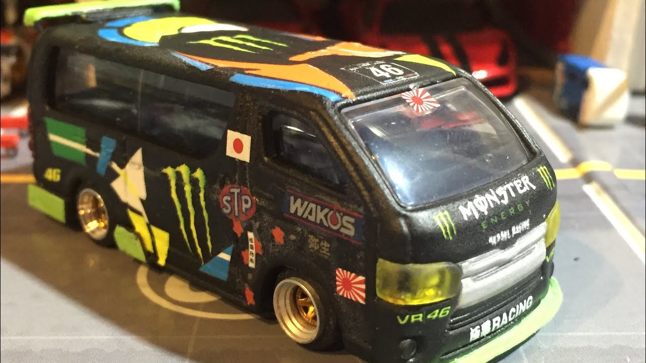トミカ改造】 新型ハイエース モンスターエナジー仕様 tomica