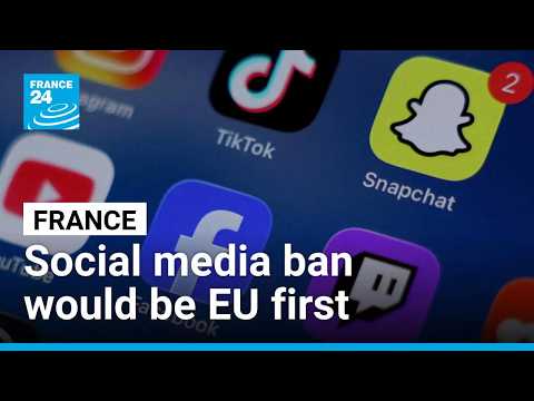 France could become first EU country to ban social media for under-15s • FRANCE 24 English