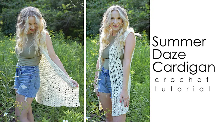 Easy Crochet Vest Pattern - Summer Daze Cardigan Tutorial - Sleeveless Cardigan Crochet Pattern