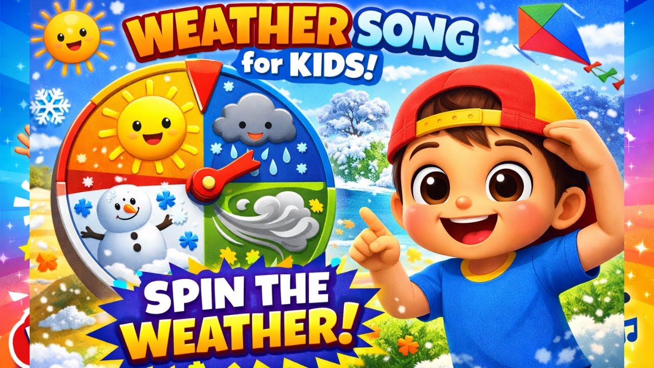 Weather Song for Kids 🌞🌧️❄️ | Spin the Weather Wheel! 