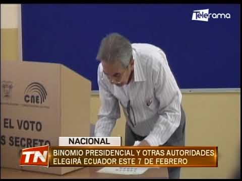 Binomio presidencial y otras autoridades elegirá Ecuador este 7 de Febrero