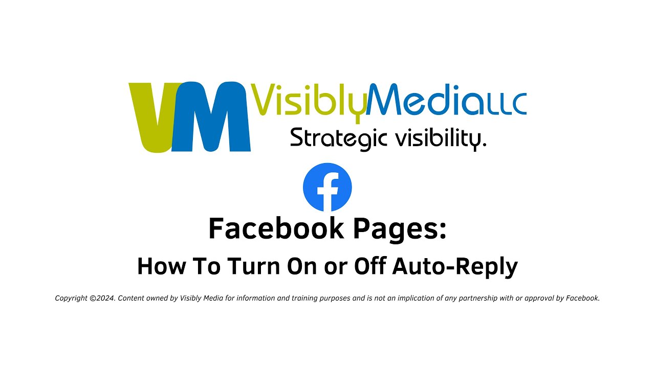 Facebook pages how to turn on or off auto reply function youtube