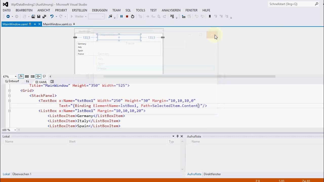 WPF Data Binding Example 2 YouTube