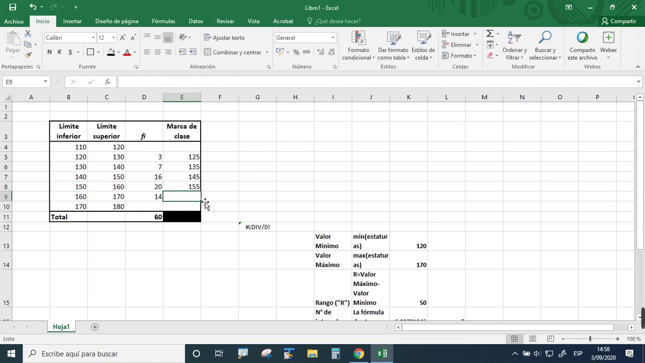 Como hallar la marca de clase en Excel - YouTube