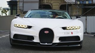 Bugatti Chiron - Start up and Driving in Monaco