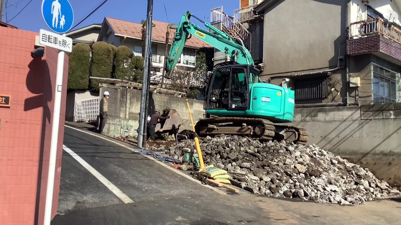 解体工事アタッチメント交換#2 KOBELCO sk 135SD コベルコ 油圧ショベル アタッチメント取替 パクラー→スケルトン※BGM付き※