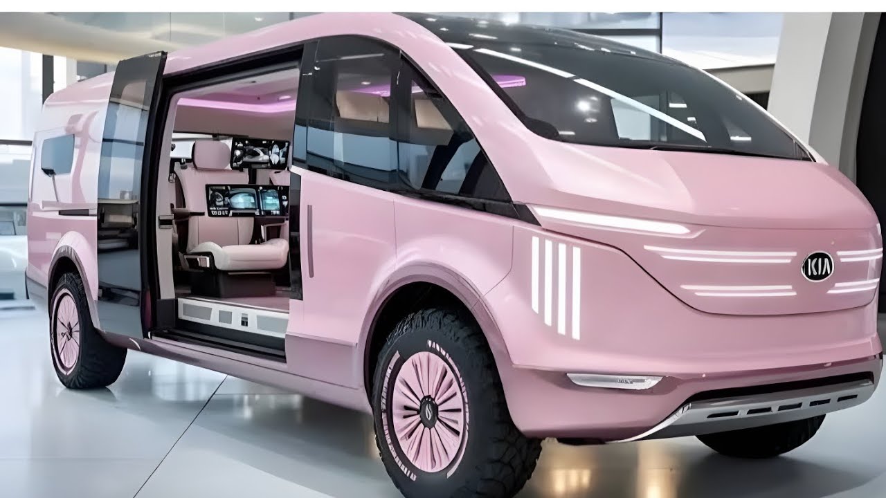 Pink Luxury Electric Van 2026 – Futuristic VIP Mobile Lounge on Wheels 💗⚡