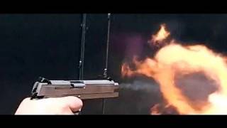 Coonan 357 Magnum firing at 600 frames/second slow motion
