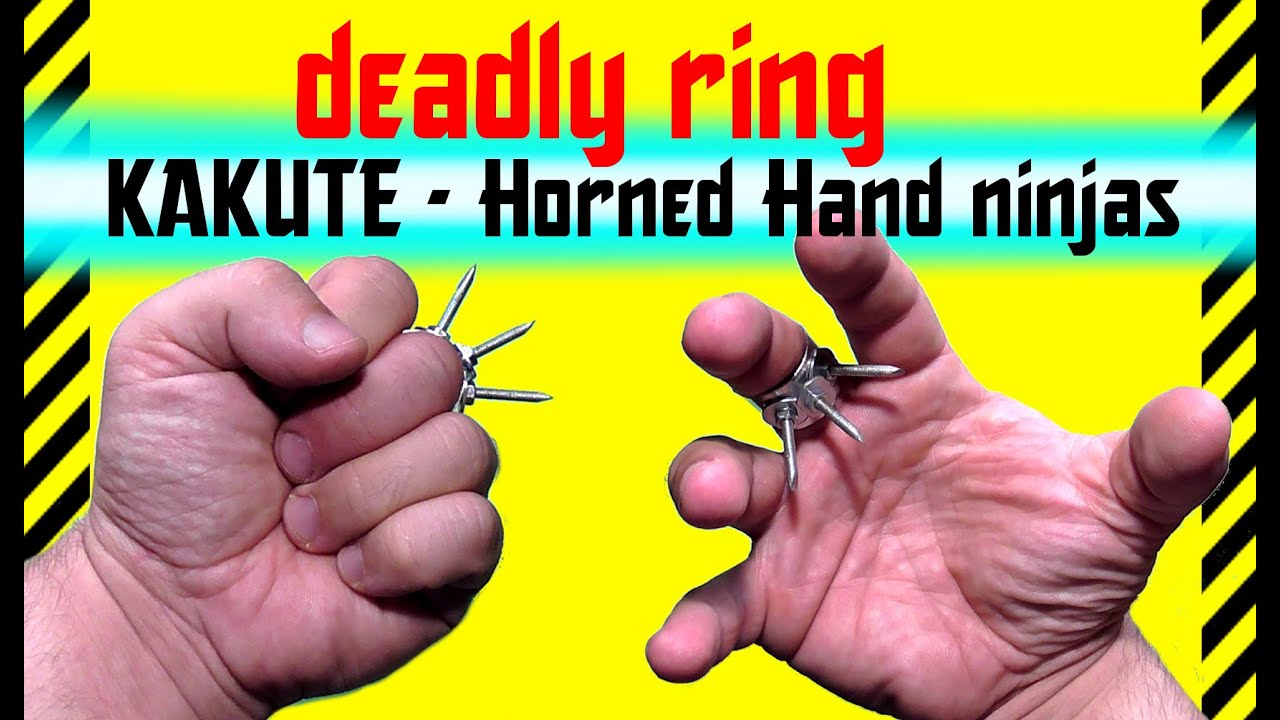 How to make a deadly ring KAKUTE Horned Hand ninja. Brass knuckles