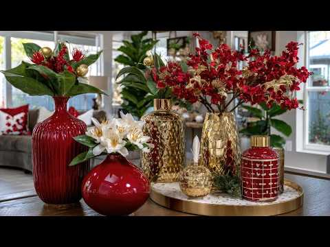 The Most Beautiful Christmas Decorations 2025 🎄 | A Luxurious Look in Red & Gold for a Modern Home