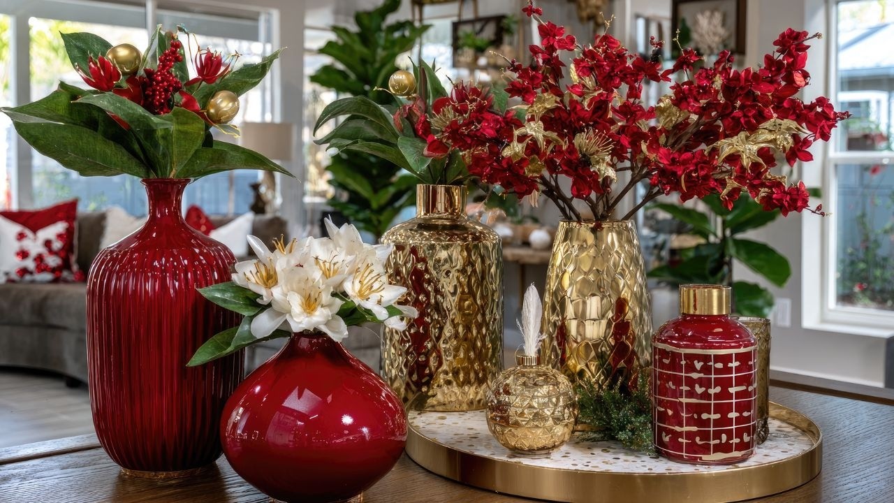 The Most Beautiful Christmas Decorations 2025 🎄 | A Luxurious Look in Red & Gold for a Modern Home