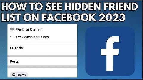 How to See Friend List on Facebook if it