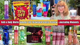 Bath & Body Works Summer SAS Throwback Scents Preview + Journaling Moments Candle Review