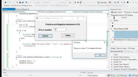 Positive and Negative Numbers in C#