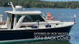 2016 Back Cove 30. SOLD SPRING 2025