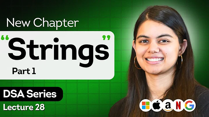 Strings & Character Arrays in C++  -  Part 1 | DSA Placement Series