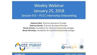 CCC Maker Weekly Webinar 9 0 FCCC Internships 1:25:18