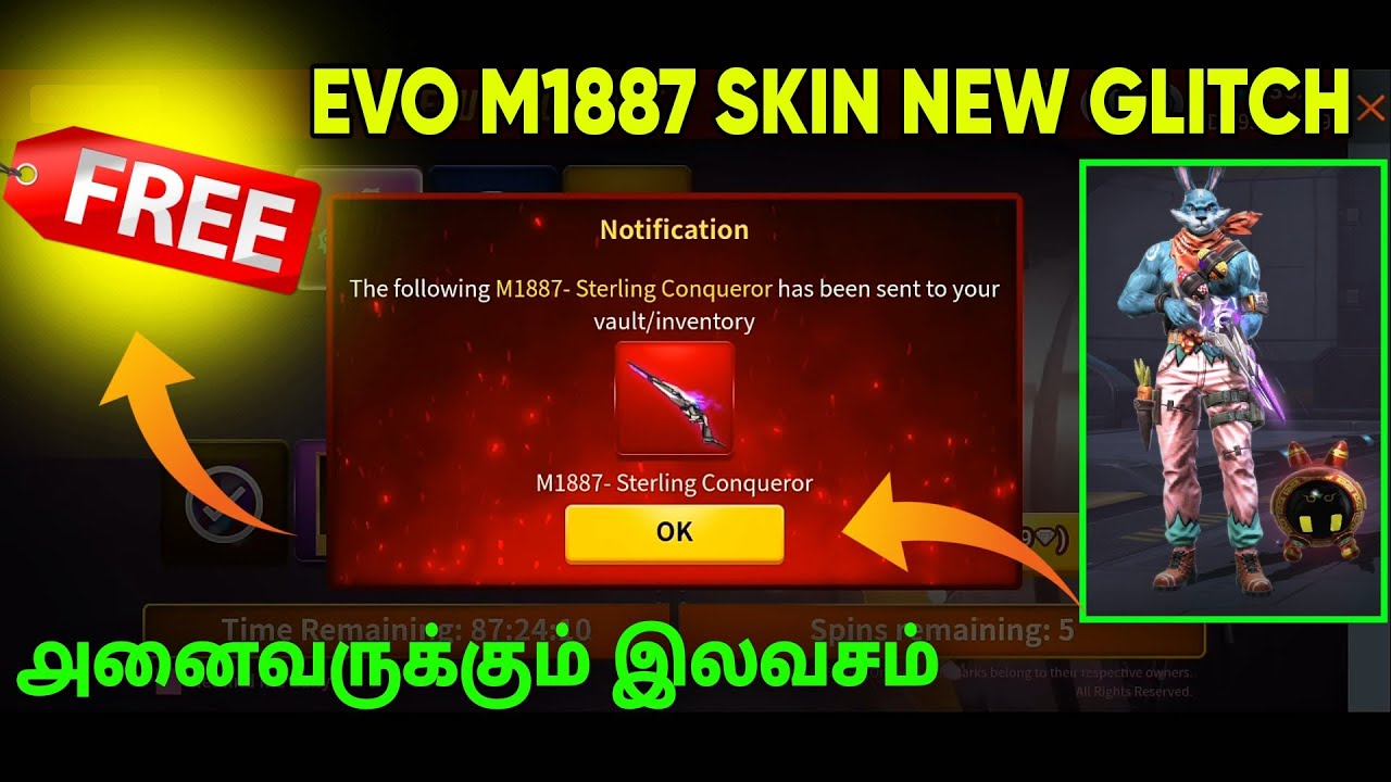 I Got M1887 Skin 39💎 Hideout Evo Gun Event || Evo M1887 Skin Hideout Event || Store Gaming