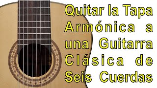 Quitar la Tapa Armónica a una Guitarra Clásica - por Luthier Facundo Miño...