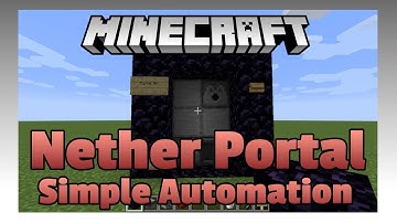 Nether Portal Toggle - Simple Minecraft Vanilla Automation