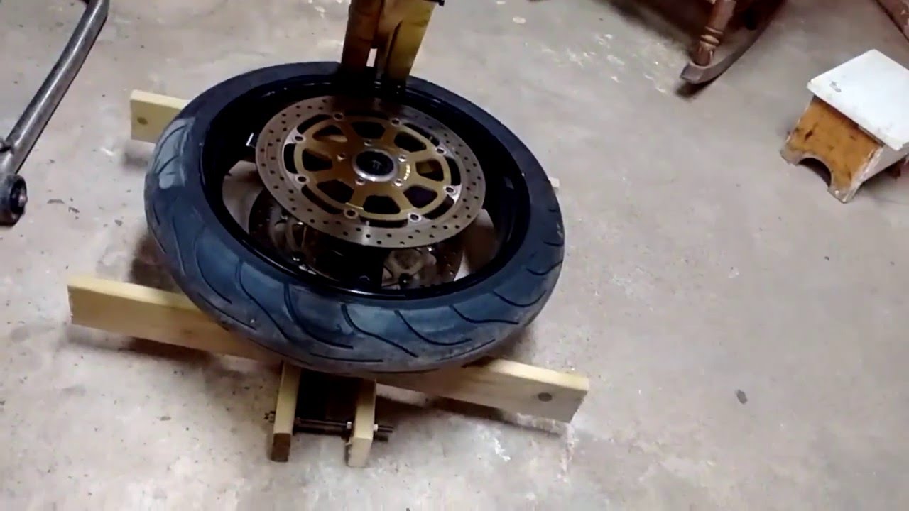 Break Motorcycle Tire Bead and Install New Front Tire YouTube