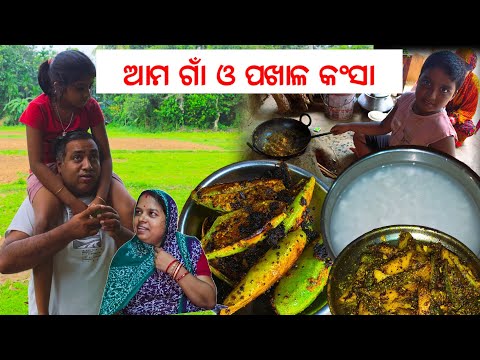 ଆମ ଗାଁ ଓ ଖରାଦିନ ପଖାଳକୁ ଶୁଖୁଆ ଭଜା 😋 l Odia Pakhala in summer