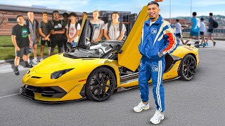 I Pulled Up To My Old High School In My LAMBORGHINI SVJ!