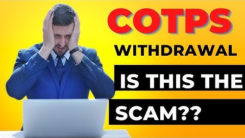 CRYPTOS OTC TRADING PLATFORM/COTPS WITHDRAWAL UPDATE: IS THIS THE SCAM???