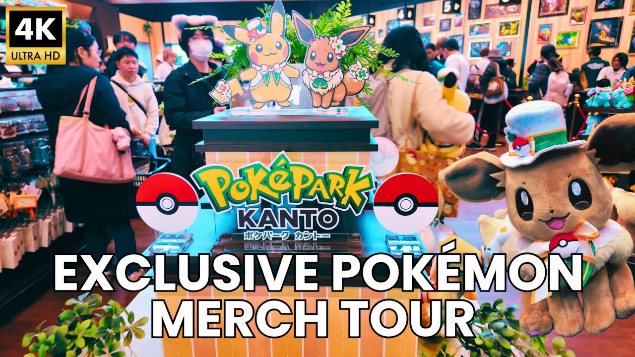 PokéPark KANTO MERCH Tour! Every Exclusive Pokémon Item at the New Theme Park 🇯🇵 [4K]