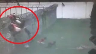 RAW: Massive prison break in Brazil as 40 prisoners escape after blowing up jail wall