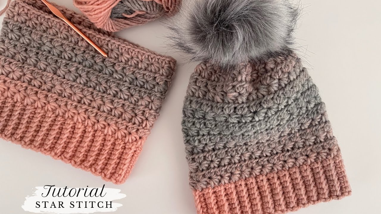 how-to-crochet-star-stitch-hat-crochet-beanie-tutorial-youtube