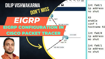 eigrp configuration   | eigrp  in cisco packet tracer