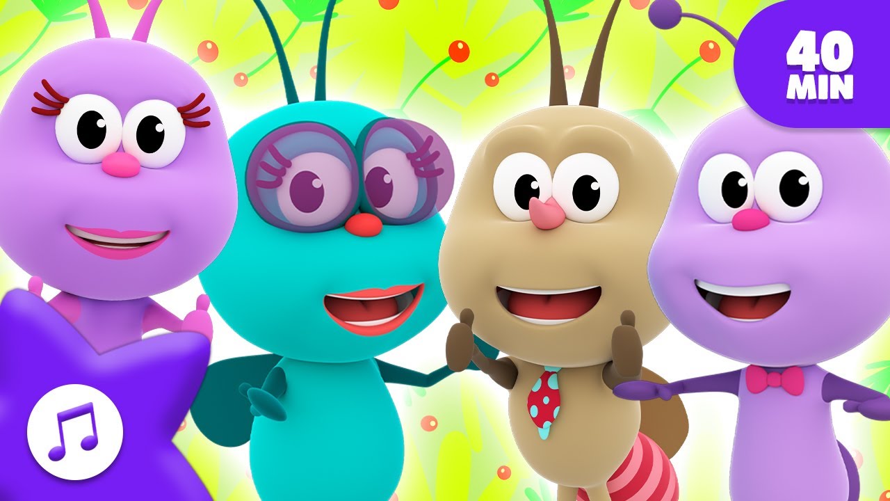 🐞 Eccoci Qui, Amici Insetti e Altre Canzoni per Bambini | 40 minuti | Piccoli insetti - Bichikids