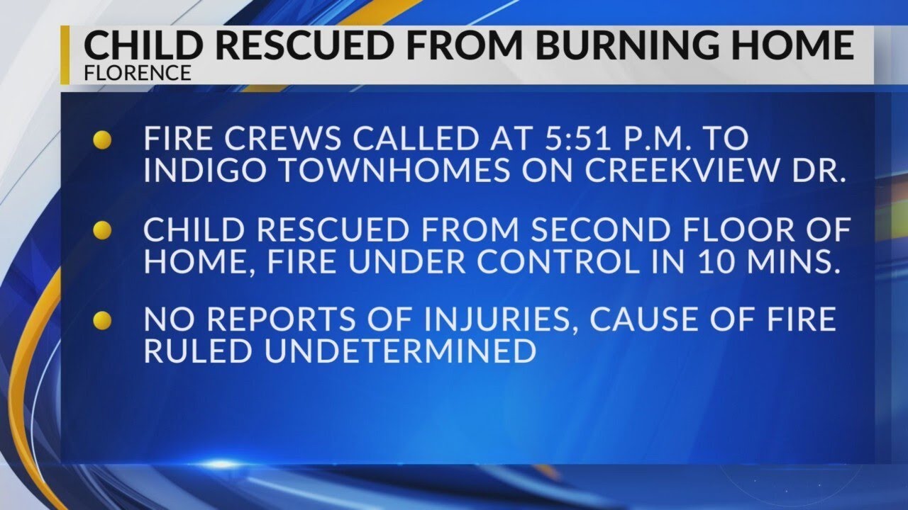 Child rescued from Florence town house fire, officials say - YouTube