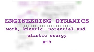 WORK & ENERGY | KINETIC, POTENTIAL, ELASTIC ENERGY | Engineering Dynamics