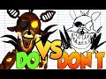 DOs & DON'Ts Drawing Five Nights At Freddy's VR - GRIM FOXY In - 1 Minute CHALLENGE!