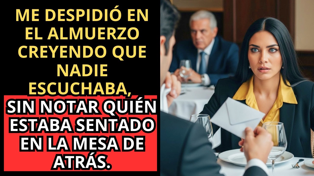 Me despidió en el almuerzo… y el silencio empezó cuando vio quién estaba sentado