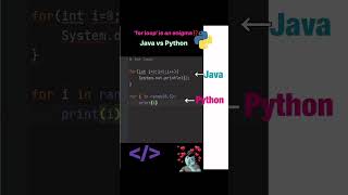 ‘for loop’ Java vs python, made easy #shorts #coding #awsdevops