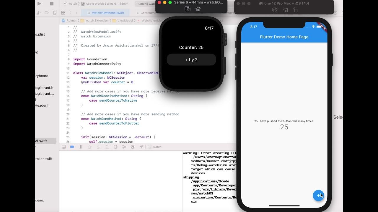 bytte rundt Objector involveret Flutter and Apple Watch - YouTube
