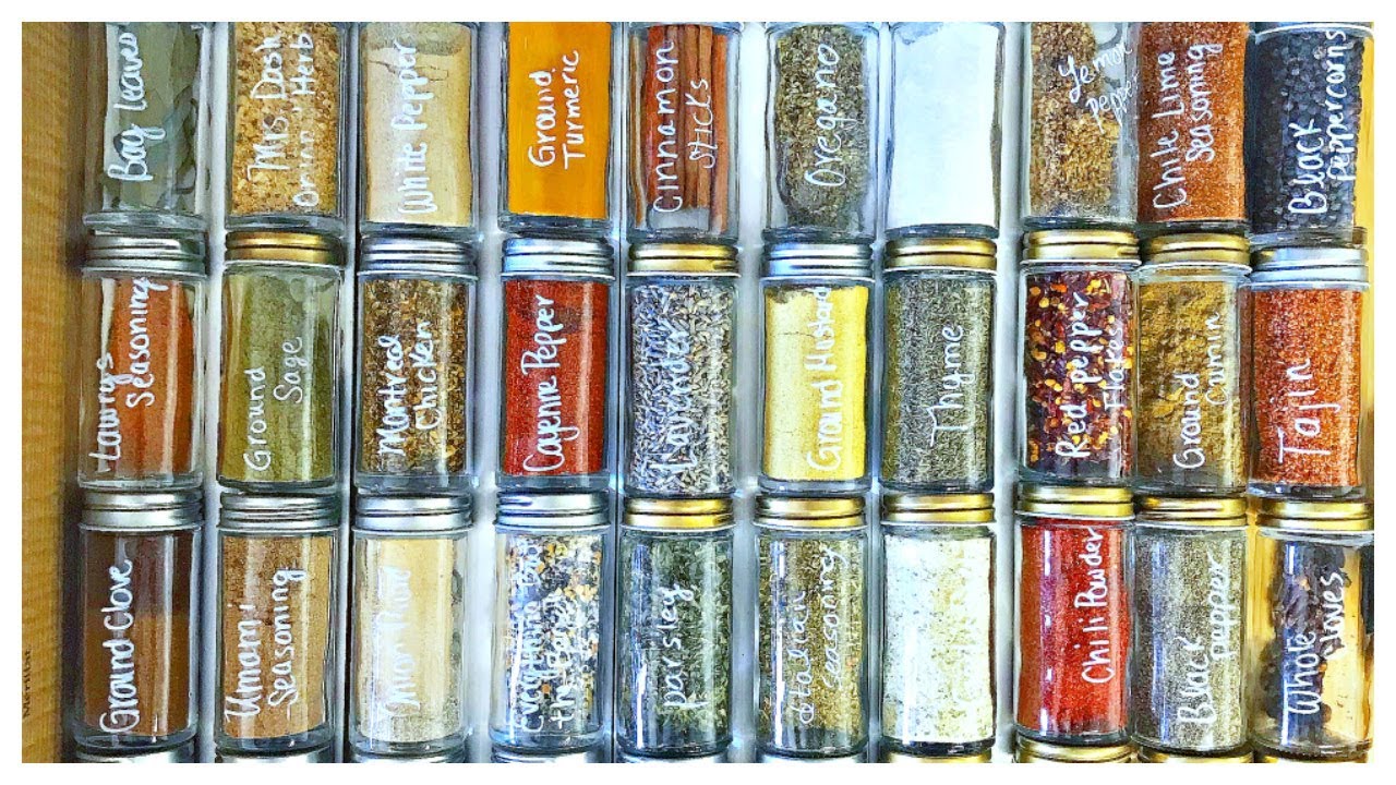 Spice Drawer Organization Tips & Ideas! - YouTube