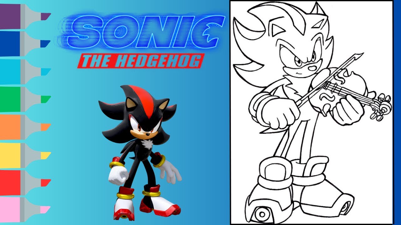 Sonic the Hedgehog Coloring Book Page | Shadow the Hedgehog Coloring Page | Speed Coloring Sonic